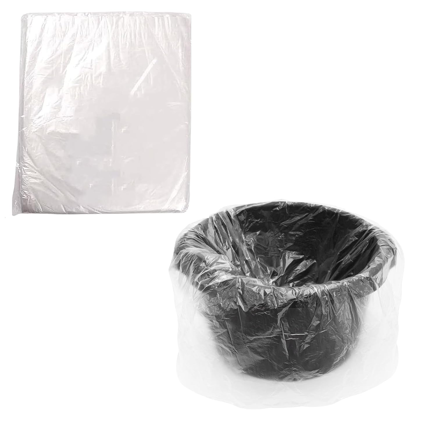 Elitzia Dispositivo desechable para baño de pies - 100 pcs 22”x26” - bolsas de plástico para spa de pedicura en casa y salón miniatura 1