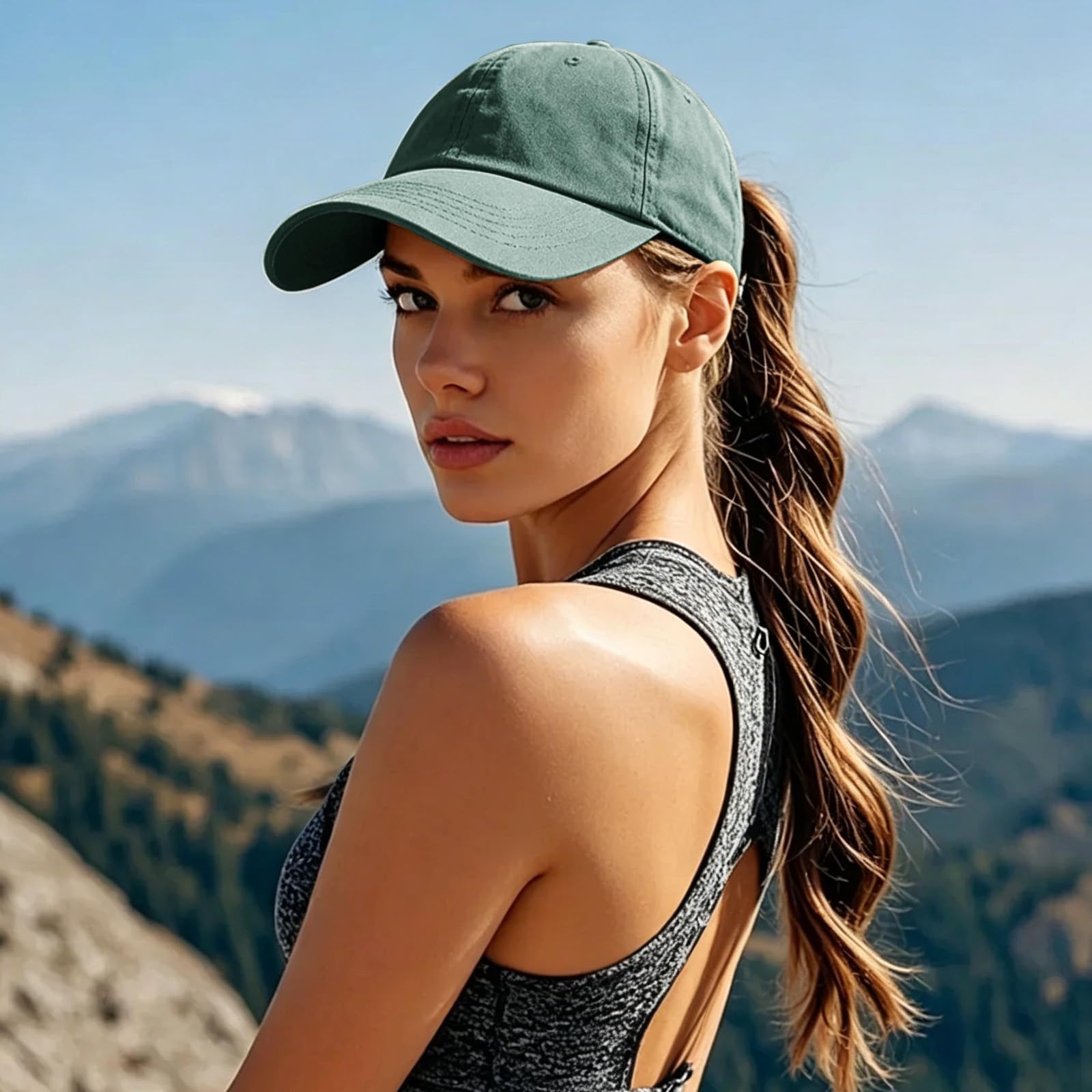 Casquette Baseball Femmes Rétro, Casquette Femme Stylée, Casquette Femme Washed-Distressed, pour Le Running et Les Sports Extérieurs, pour Femmes et Hommes