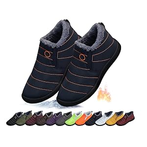 Womens men Snow Boots Winter with Comfortable Warm Fur Lined Ankle Booties Comfortable Anti-Slip Lightweight Sneakers
