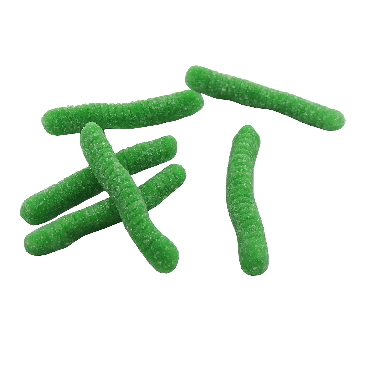 FirstChoiceCandy Sweet & Sour Gummy Worms, Multi Flavors and Solid Colors (5 Pound, Sour Green Apple)