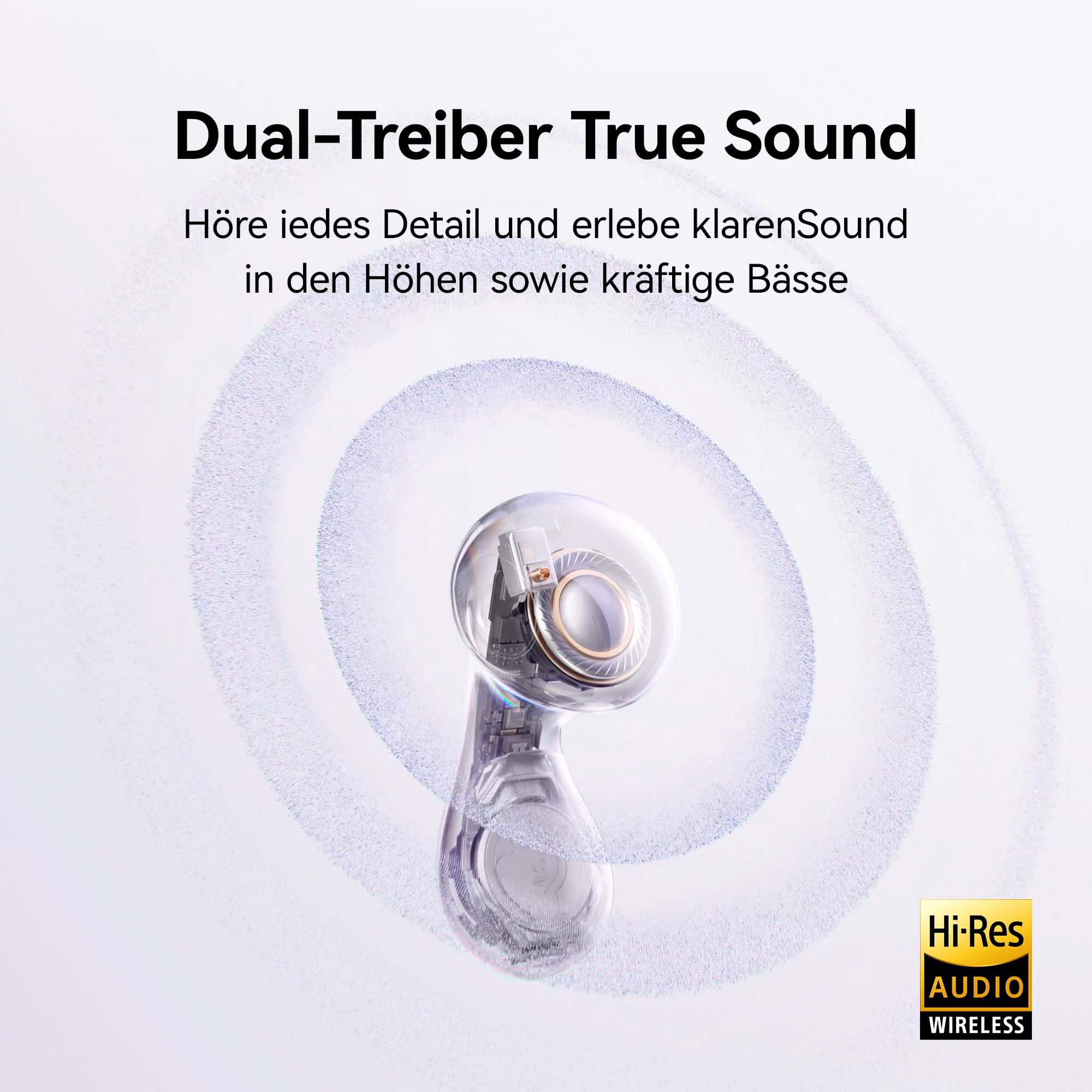 HUAWEI FreeBuds 6 Kabellose Kopfhörer, Schwarz | Dual-Treiber True Sound, Klare Anrufe, Open-Fit-ANC, 36 Stunden Akkulaufzeit, IP54, für iOS & Android, 30 Monate Garantie