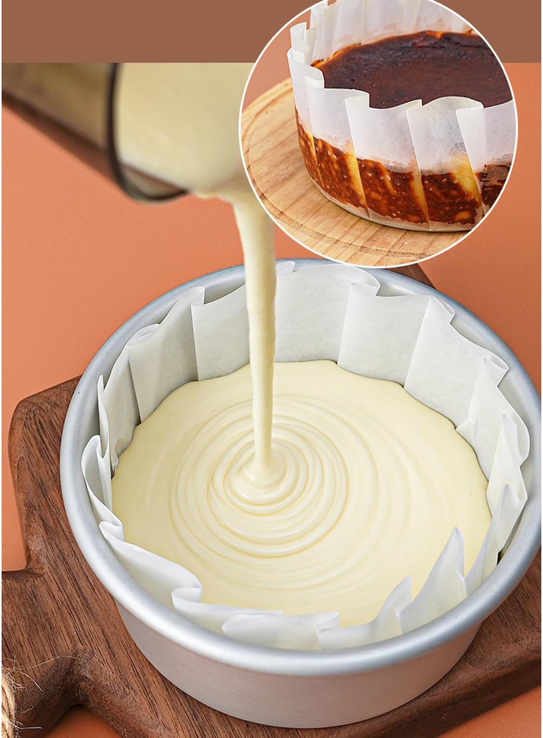 100pcs Disposable Parchment Liners Basques Cake Paper Cake Wrappers Oil Muffin Paper for Baking, Cake Pan, Cheesecake, Cupcake, Oven, Air Fryer, 4 Inch - Image 4