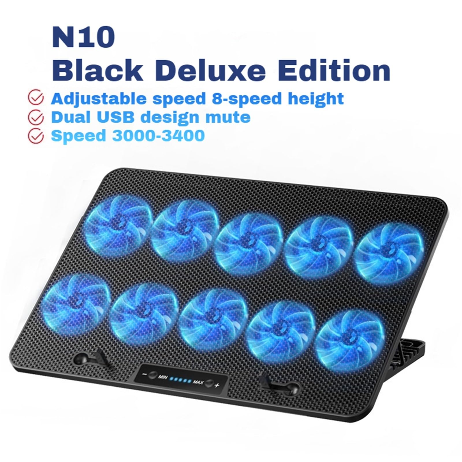 Laptop Cooler podstawka pod laptopa N15 Gaming Laptop Cooler 15 Wentylator Regulowana prędkość wiatru Regulacja wysokości Podkładka chłodząca do laptopa Podstawka pod laptopa(N10RGB)