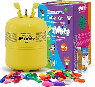 22-Liter Portable Helium Tank Kit,Capable Of Inflating Up To 100 Latex Balloons;Helium Tank For Balloons At Home;Includes 100 Assorted Latex Balloons And Decorative Ribbons.
