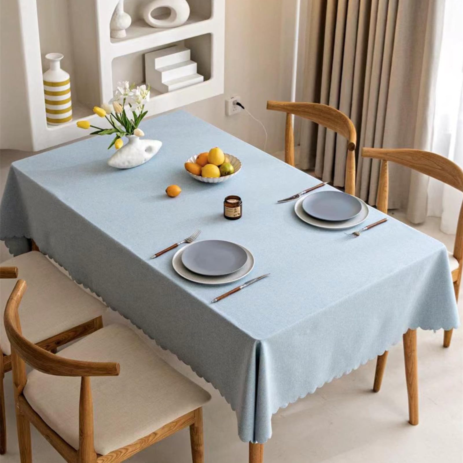 Nappe rectangulaire en coton et lin 80x120 cm de qualité supérieure table