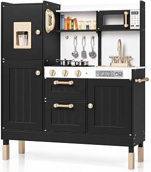 TODEFULL Kids Play Kitchen Set, Toddler Kitchen Playset with Accessories