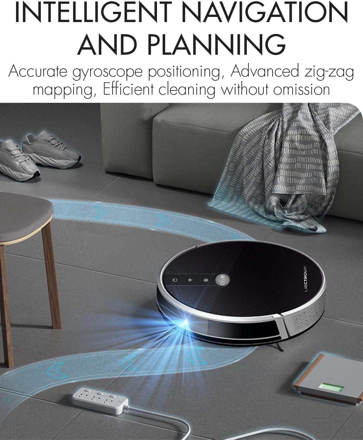Liectroux C30B Robot Vacuum demonstrating intelligent navigation