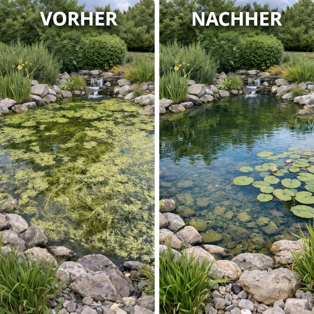 MIBO Fadenalgenvernichter Flüssig 5l für 150.000 Liter Teichwasser Fadenalgen Stopp