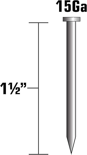 Miniatura 7 de Metabo HPT Clavos de acabado  1-14 pulgadas x calibre 15  en ángulo  electrogalvanizado  1000 unidades  24201SHPT