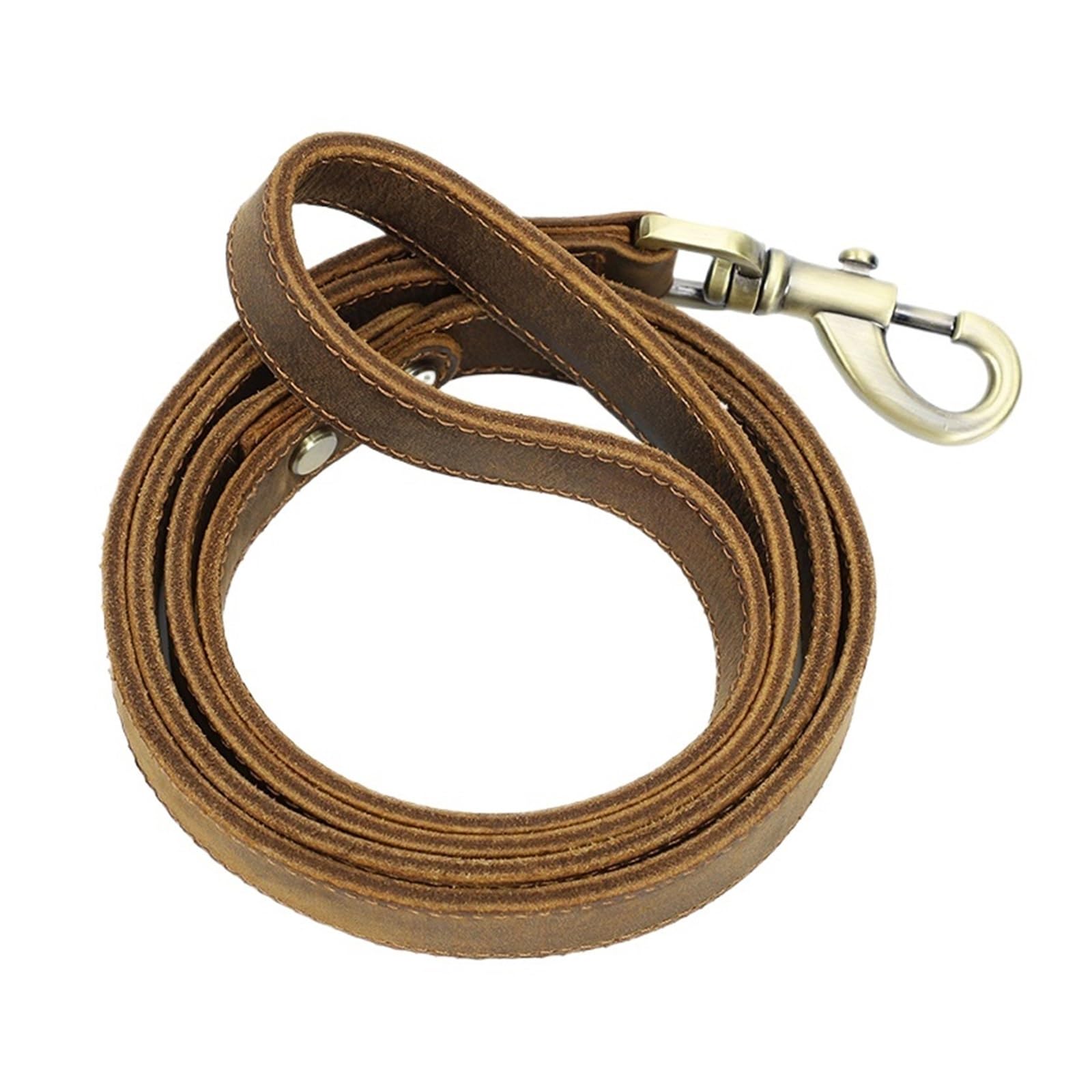 Laisse en cuir de vache 6.5 pouces pour chiens de compagnie et accessoires de promenade durables