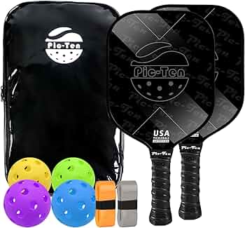 Amazon | Pic-Ten ピックルボールパドル 2個セット USAPA承認 カーボン