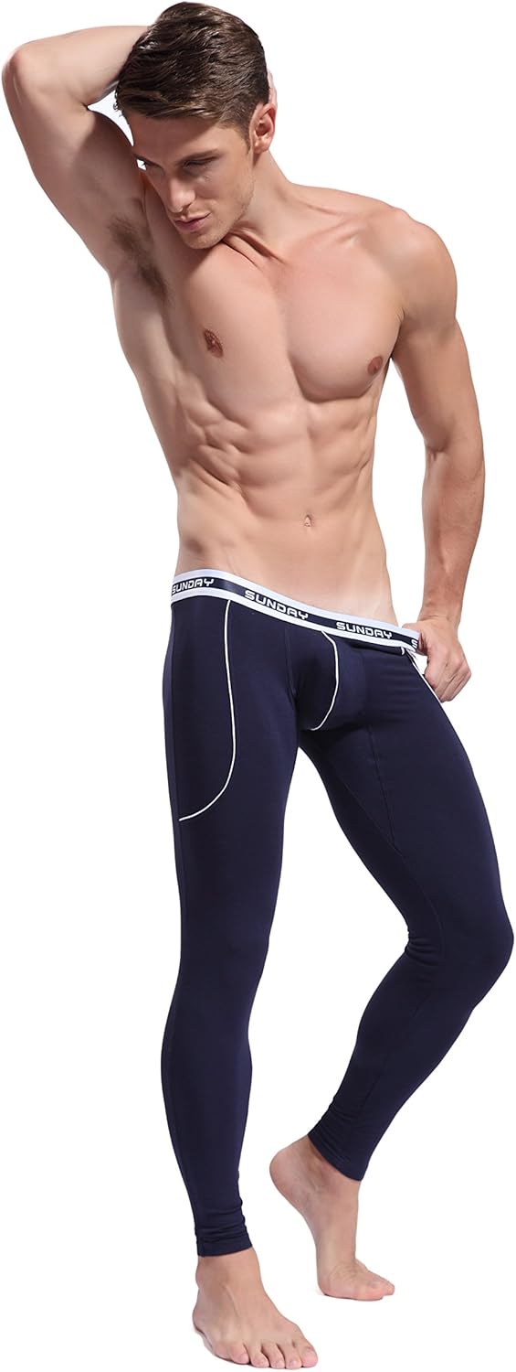 ARCITON Men's Low Rise Leggings Long Johns Thermal Pant - Image 4