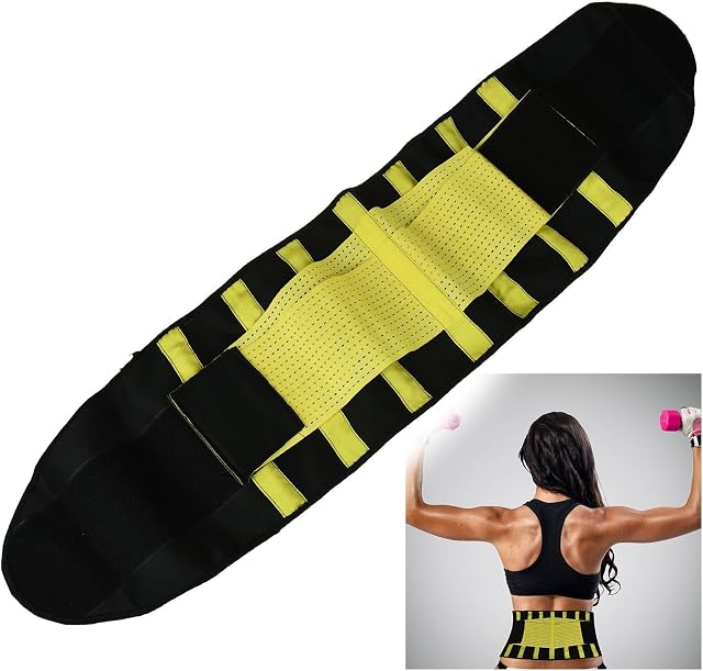 ALBERT AUSTIN Waist Trainer Trimmer Belt - Adjustable Exercise Slimming Belt for Women and Men Unisex, Belly Fat Burner Weight Loss, Sauna Sweat Belt for Flat Stomach Tummy Black