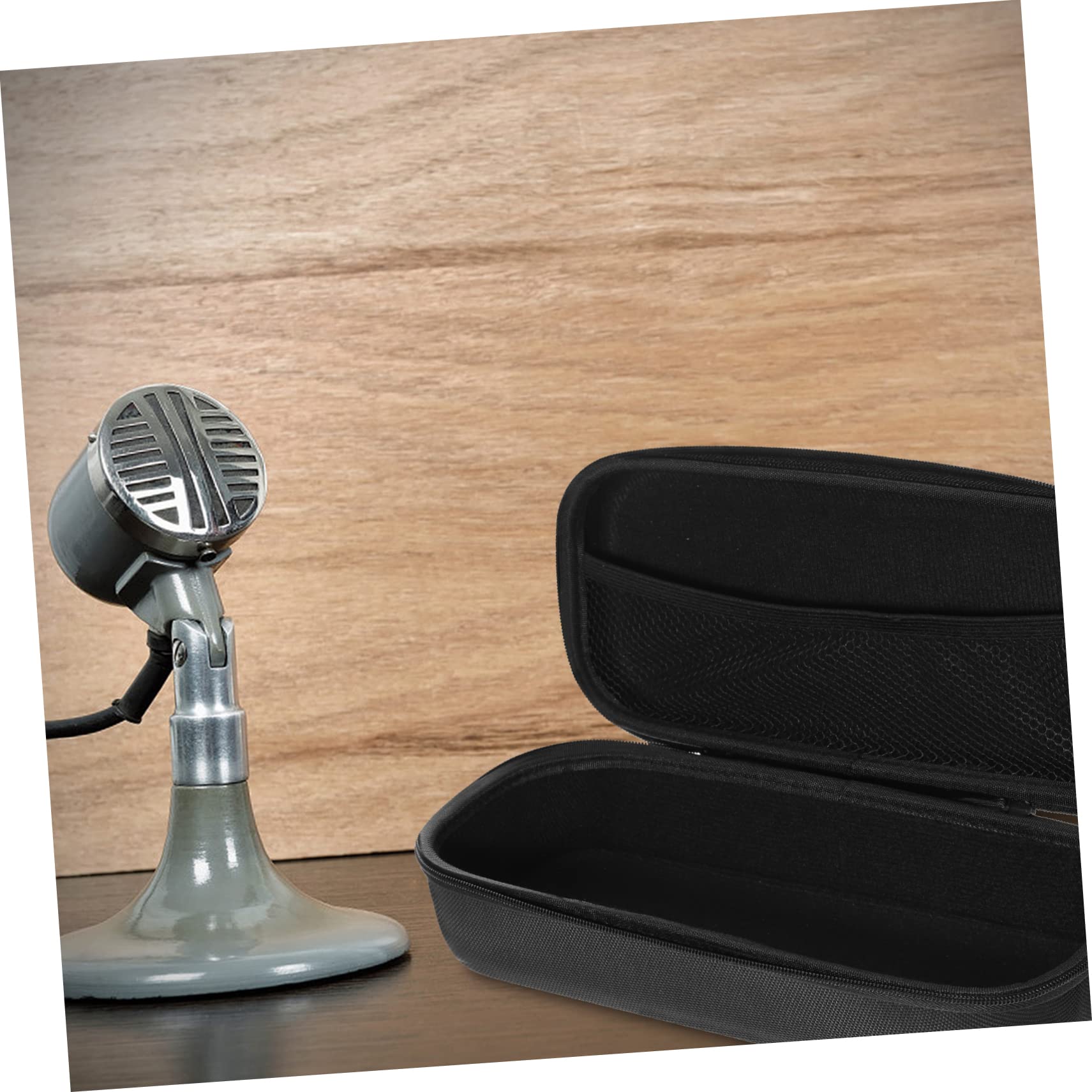 ULDIGI 1Pc Microphone Case Portable Microphone Organizer Pouch Storage Bag for Karaoke Accessories Compact with Mesh Pocket Lightweight and Durable Singers