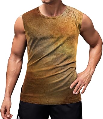 Fashion Sleeveless T Shirts for Men Casual Crewneck Breathable Muscle Vest Beach Vacation Summer Tank Tops