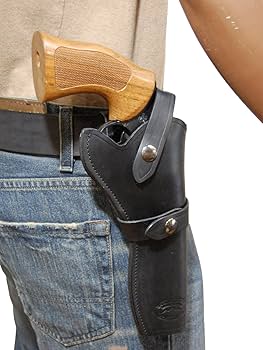 Amazon.co.jp: Barsony - ブラックレザー ウェスタンスタイル ガン