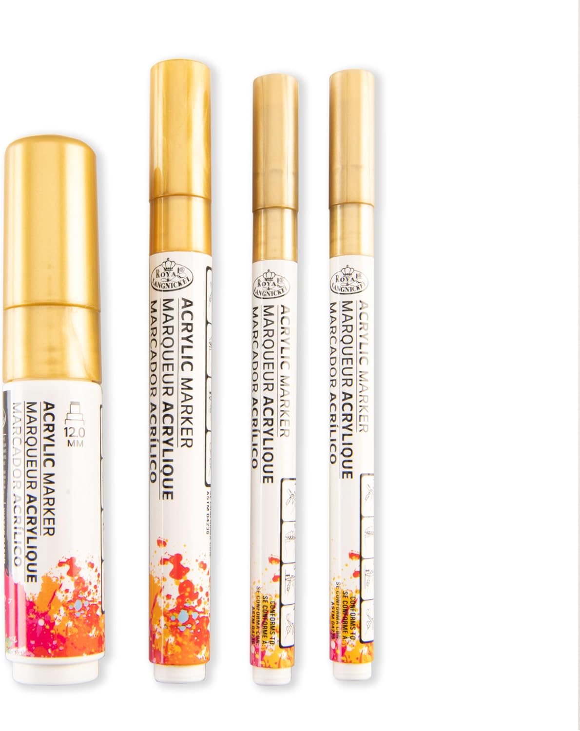 Royal & Langnickel 4 Piece Gold Acrylic Paint Markers