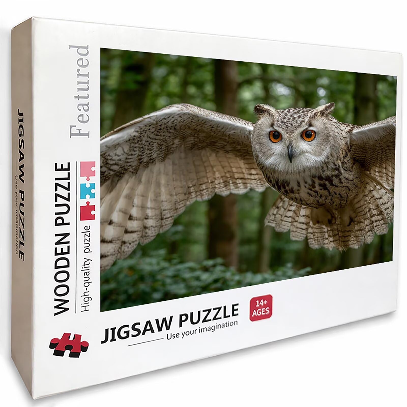 Puzzle 5000 elementów dla dorosłych sowa, drewniane puzzle, 155 x 104 cm, części ściśle do siebie pasują, dla mężczyzn, kobiet, starszych seniorów, dekompresji, letnia dekoracja ścienna, prezenty dla