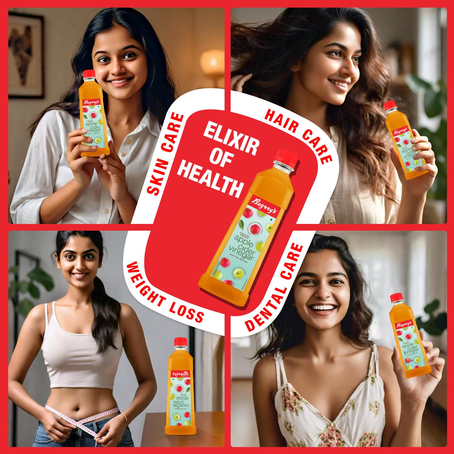 Buy Now Bagrry’s Apple Cider Vinegar With The Mother 750Ml | Raw, Un...