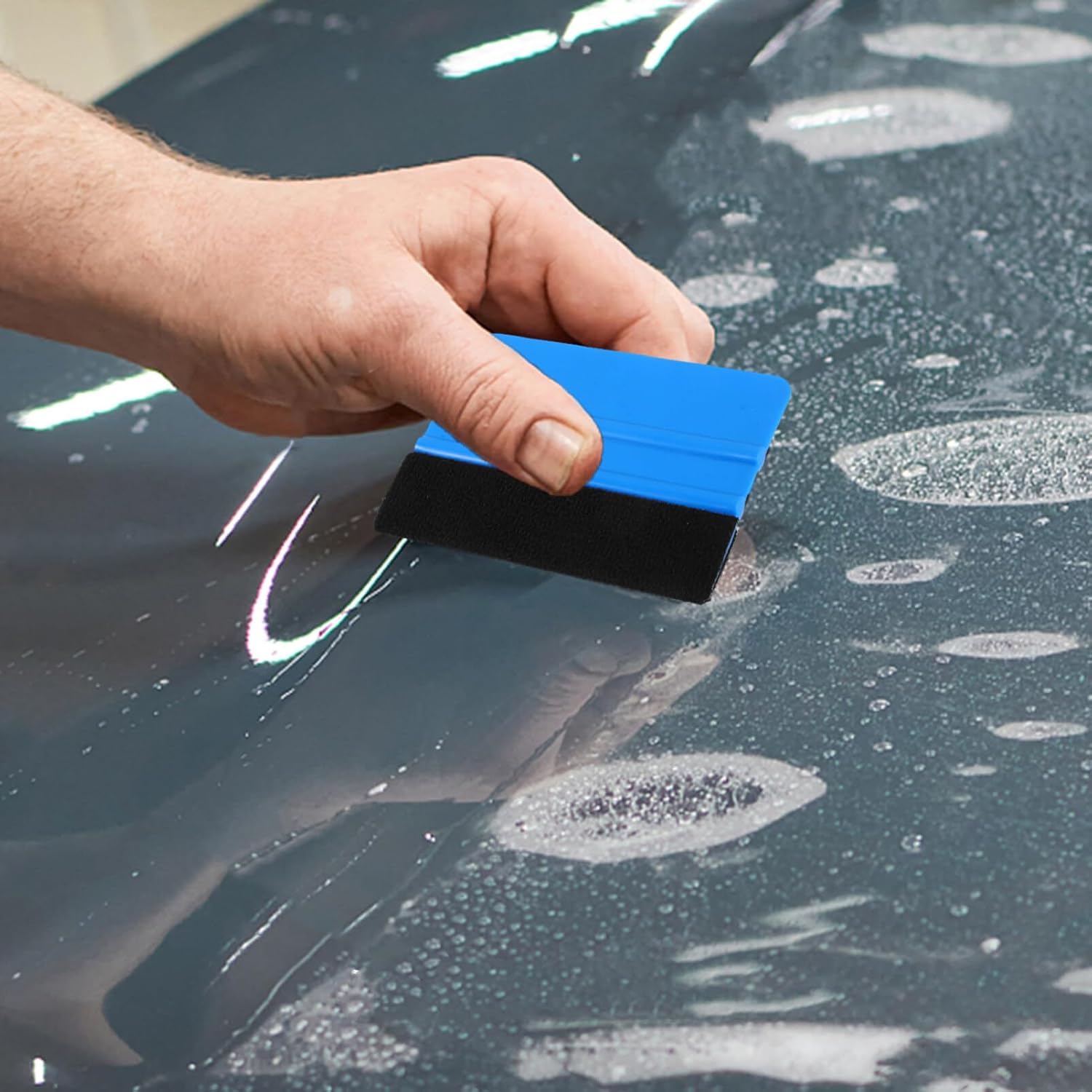 1set Vinyl Squeegee Tool Felt Edge Scraper Kit for Window Tinting Car Decal Application Vinyl Wrap Installation Tools for Easy Use and Storage