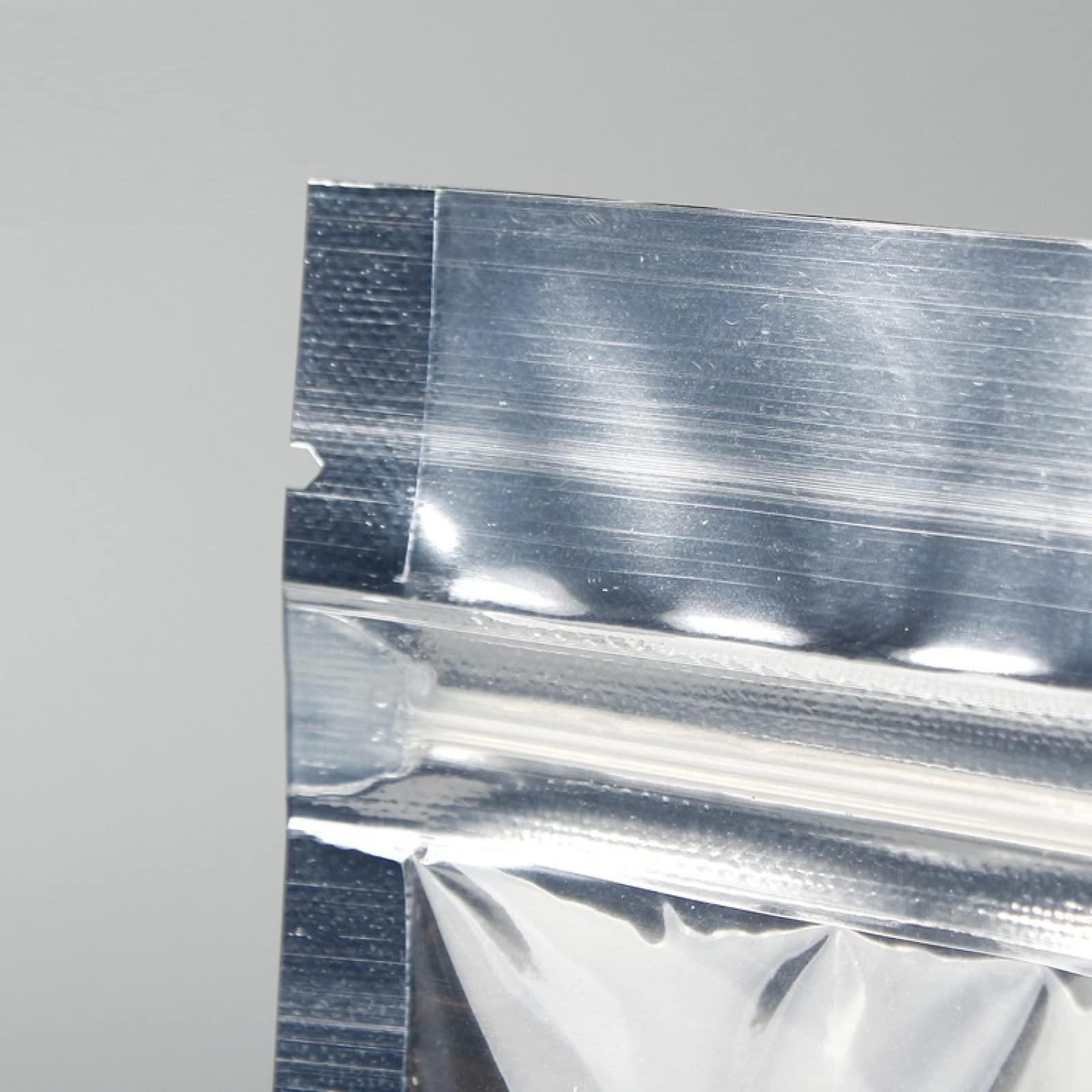 Sacchetto di immagazzinaggio degli alimenti 100pcs Trasparente Metallizzato Foil Zip Sacchetti di Chiusura lampo Sacchetto di Plastica Della Chiusura Lampo Sacchetto di Plastica