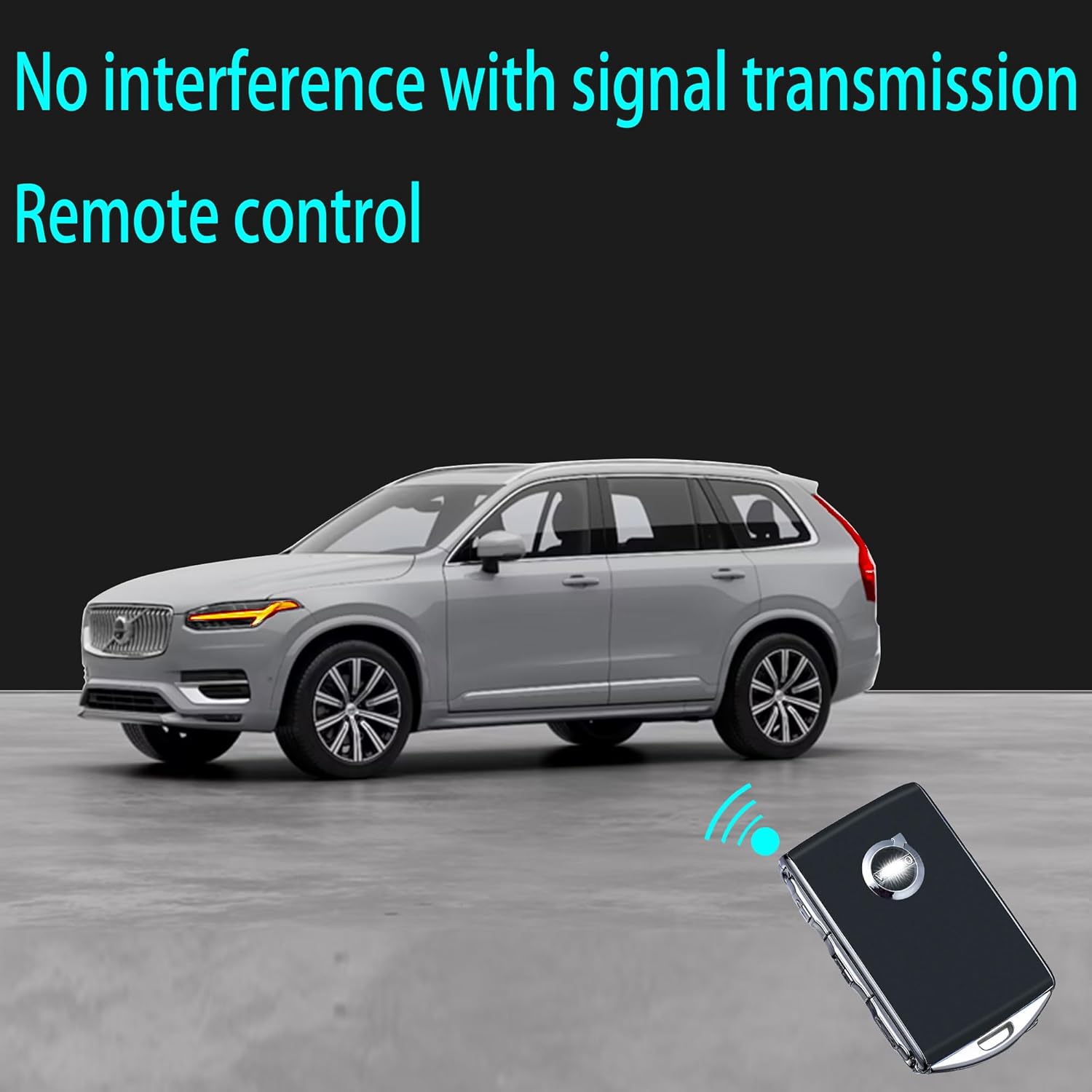 zinc Alloy Car Key Fob Cover for Volvo xc60,xc90,s60,v60,Compatible with Volvo Car Key Fob Shell Cove,Best Gifts for Man Women Key Case Replacement (Black)