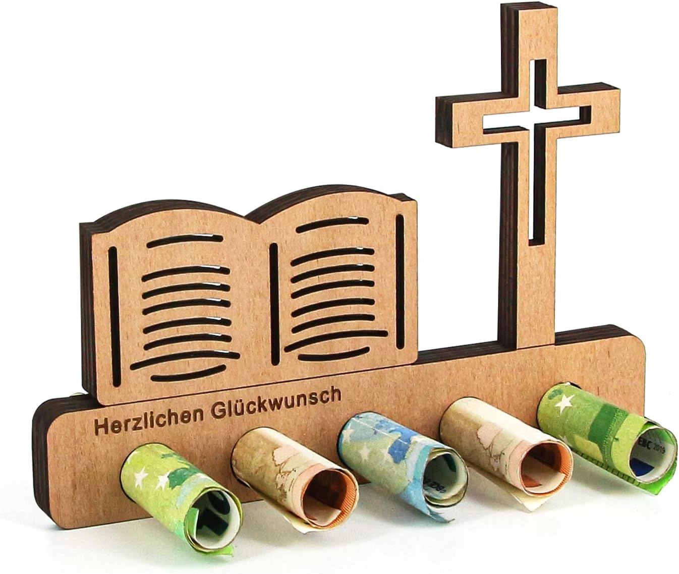 Giftota Flugzeug Geldgeschenk - Holz Reisekasse Mit Lichterkette Für Urlaub & Hochzeit