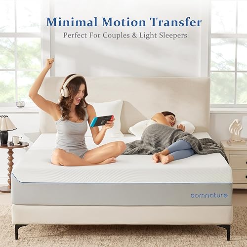 Miniatura 5 de Colchón Queen en una caja, colchón de espuma viscoelástica de gel refrescante de 12 pulgadas para alivio de presión y sueño profundo, firmeza media