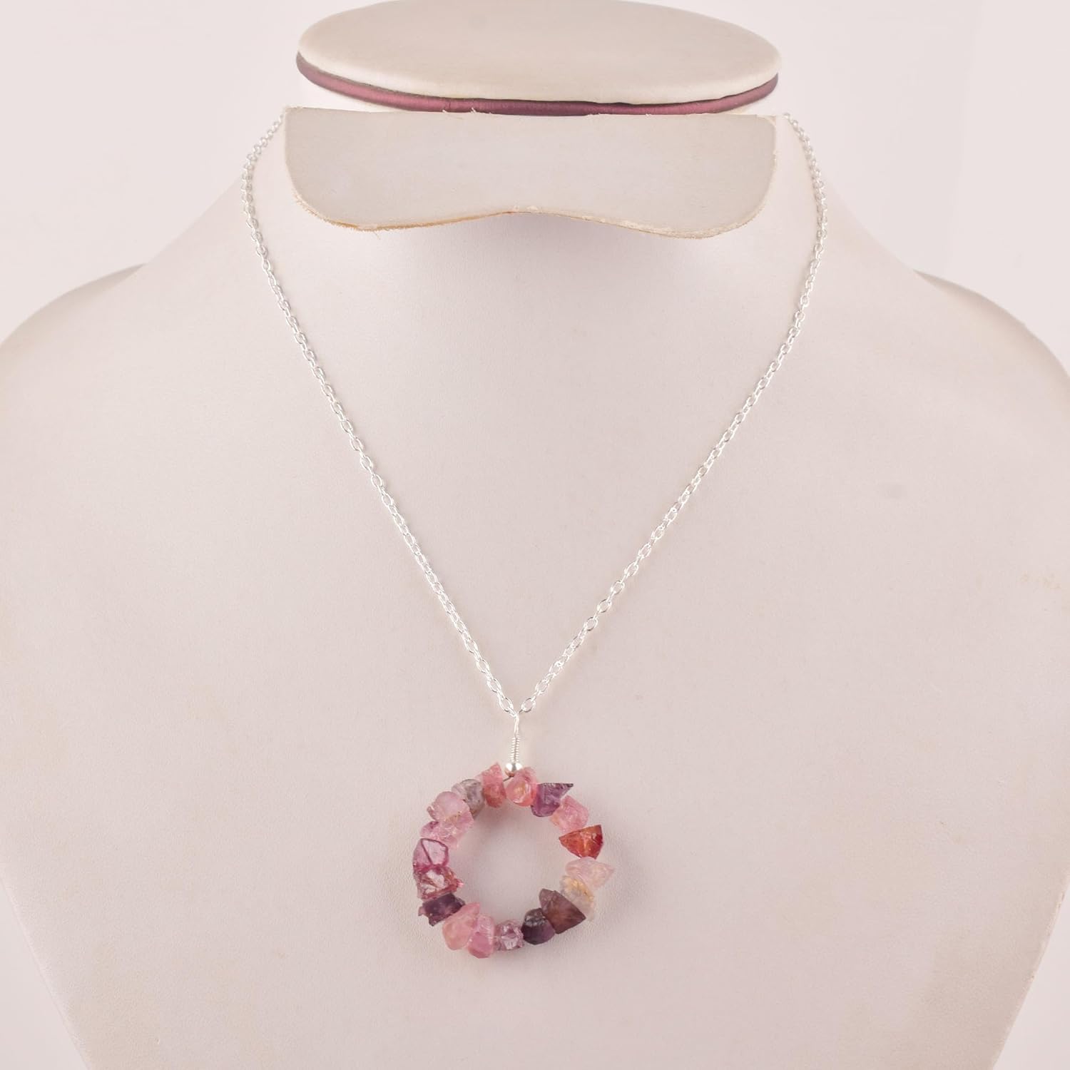 Natural Raw Multi Spinel Crystals Pendant Necklace, Rough Gemstone, Energy Healing Crystals, Birthday, Gift for Her, Women, Teen Girl Gemstone Jewelry 18 inch AAA+ Quality - Image 5