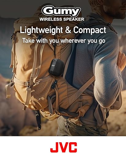 Miniatura 10 de JVC Altavoz inalámbrico portátil Gumy con sonido envolvente, Bluetooth 5.3, ligero, capacidad TWS, USB-C, batería de hasta 15 horas de duración -