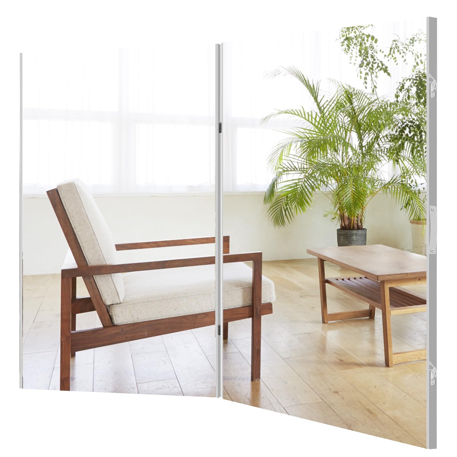 Amazon.co.jp: Lalaspace ダンスミラー 割れない 160cm 180度展開 姿見