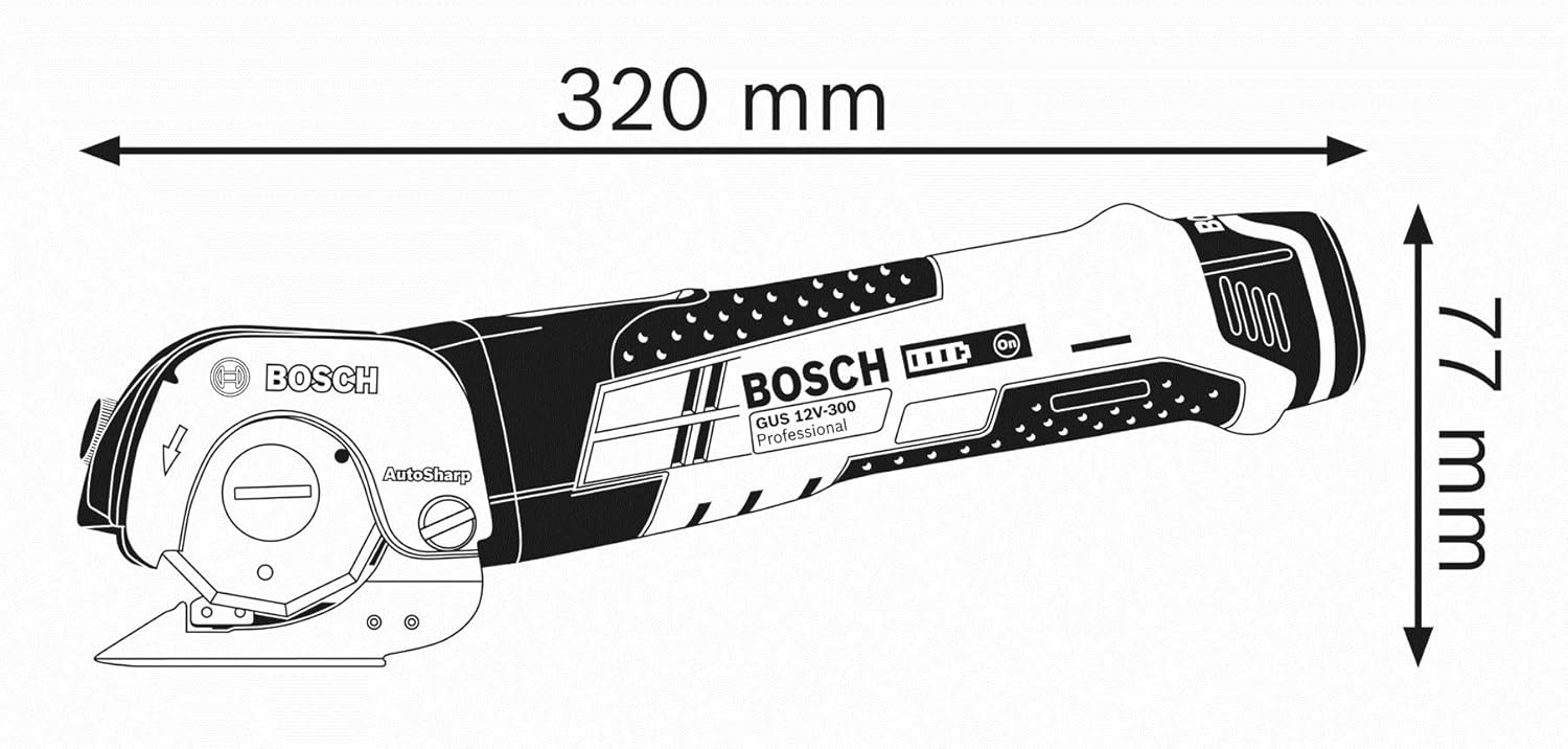 Bosch GUS 10.8 V-LI Professional Universal Cutter (Black, Blue, Lithium-Ion)