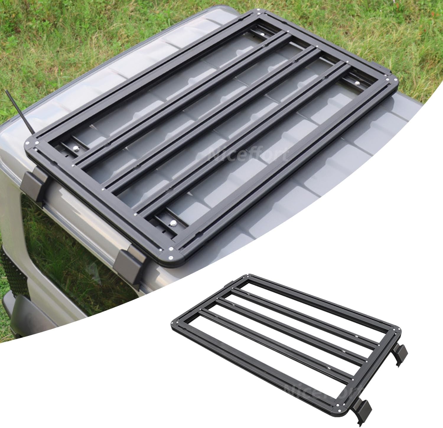 J Road New Suzuki Jimny Roof Carrier Jimny JB74 Roof Rail Roof Box Aluminum Alloy Black Roof-image-25