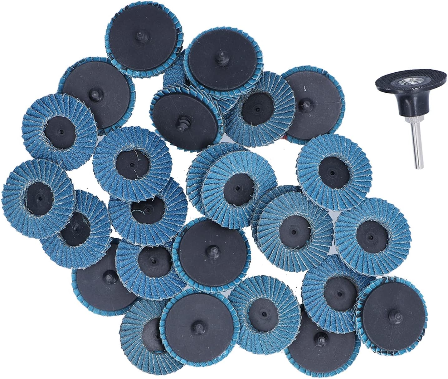 Tomotato 31Pcs Flap Disc 2 Inch Quick Change Flap Disc 40/60/80 Grits Aluminum Oxide
