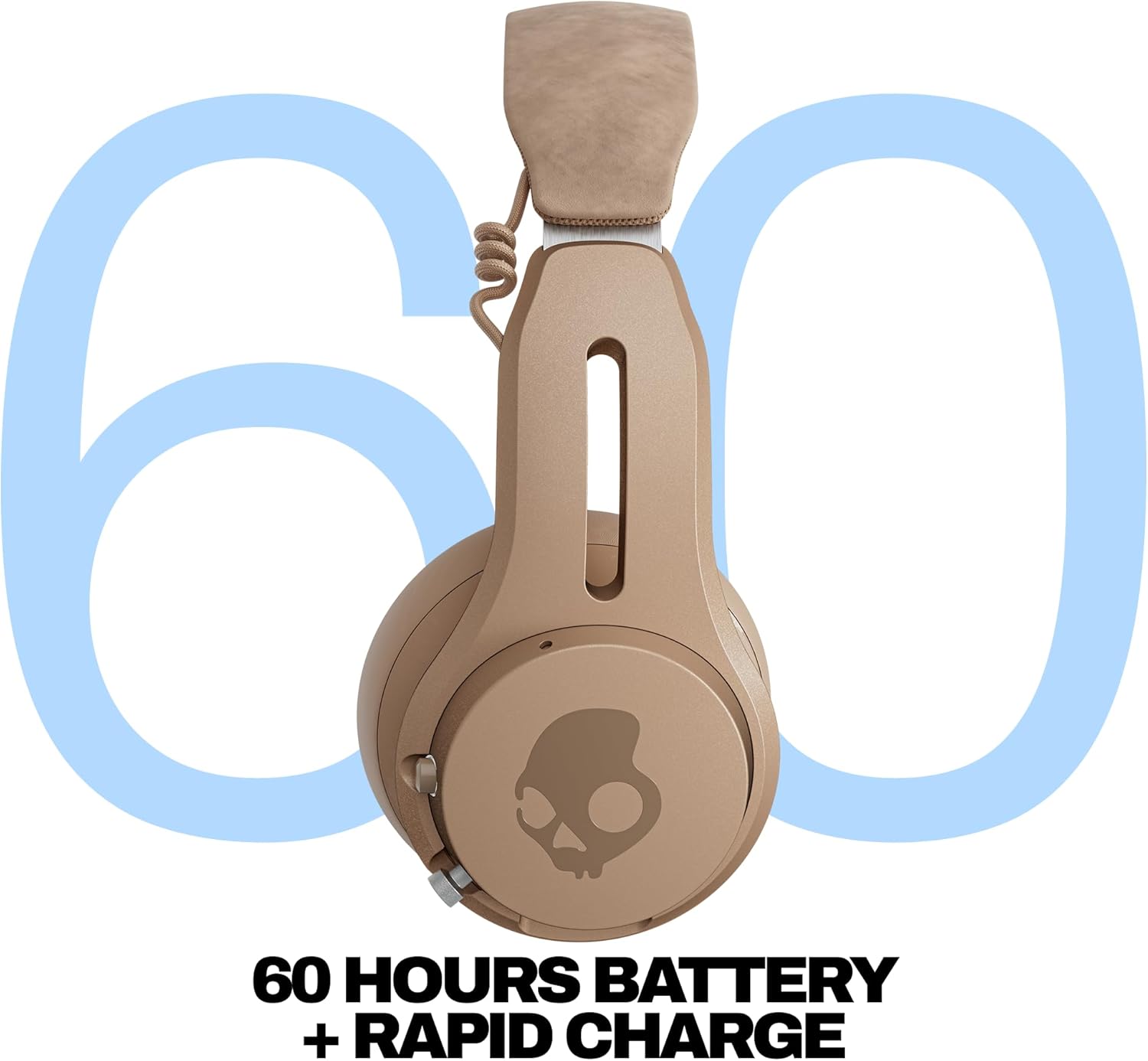 Skullcandy Icon ANC Wireless On-Ear Bluetooth Headphones, Active Noise Cancelling, 60 Hours Battery, Sweat Water Resistant, Foldable Durable Travel Ready, Microphone for iPhone Android - Primer