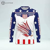 Vista 2 de LASFOUR Camiseta de motocross personalizada 3D para niños y jóvenes, camiseta de carreras de motocross para niños y jóvenes, camiseta de conducción