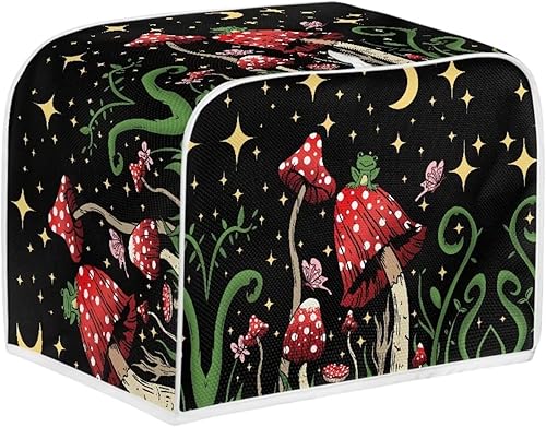 Miniatura 2 de DISNIMO Moon Mushroom - Cubierta para tostadora de 4 rebanadas, bolsa protectora para hacer pan, funda para horno tostador de pan, funda