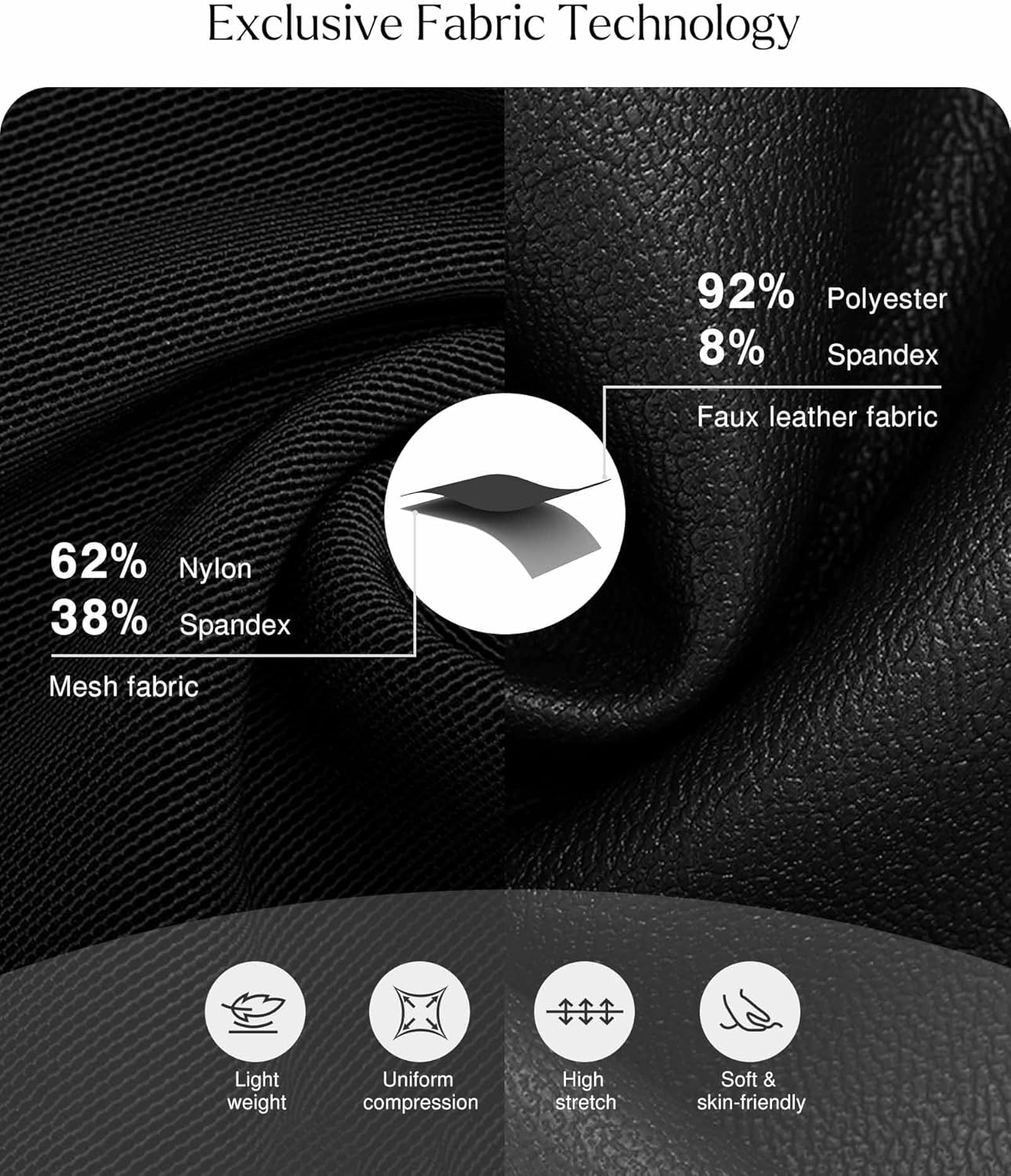 Popilush Body Suits for Womens Faux Leather Lace V Neck Shapewear Tummy Control Sleeveless Thong Corset Bodysuits - Image 4