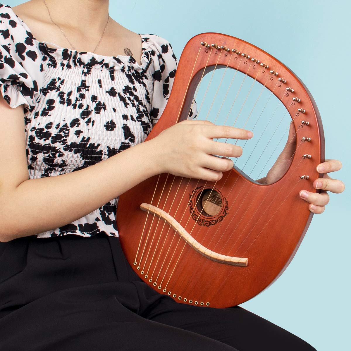 Amazon.co.jp: 16弦ライアーハープ, ソリッド マホガニー材