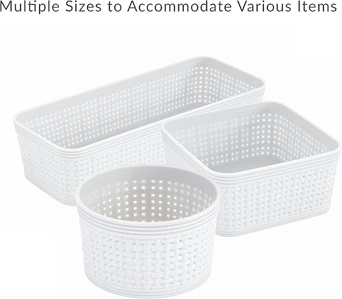 Miniatura 4 de Simplify Juego organizador de 6 piezas Contenedores de varios tamaños Multiuso Oficina Escritorio Dormitorio Baño Cesta de almacenamiento