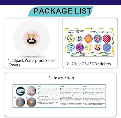 Miniatura 7 de Libre - Juego de 3 cubiertas de sensor y calcomanías de estilo libre para sensor Libre 3, parches adhesivos transparentes hipoalergénicos,