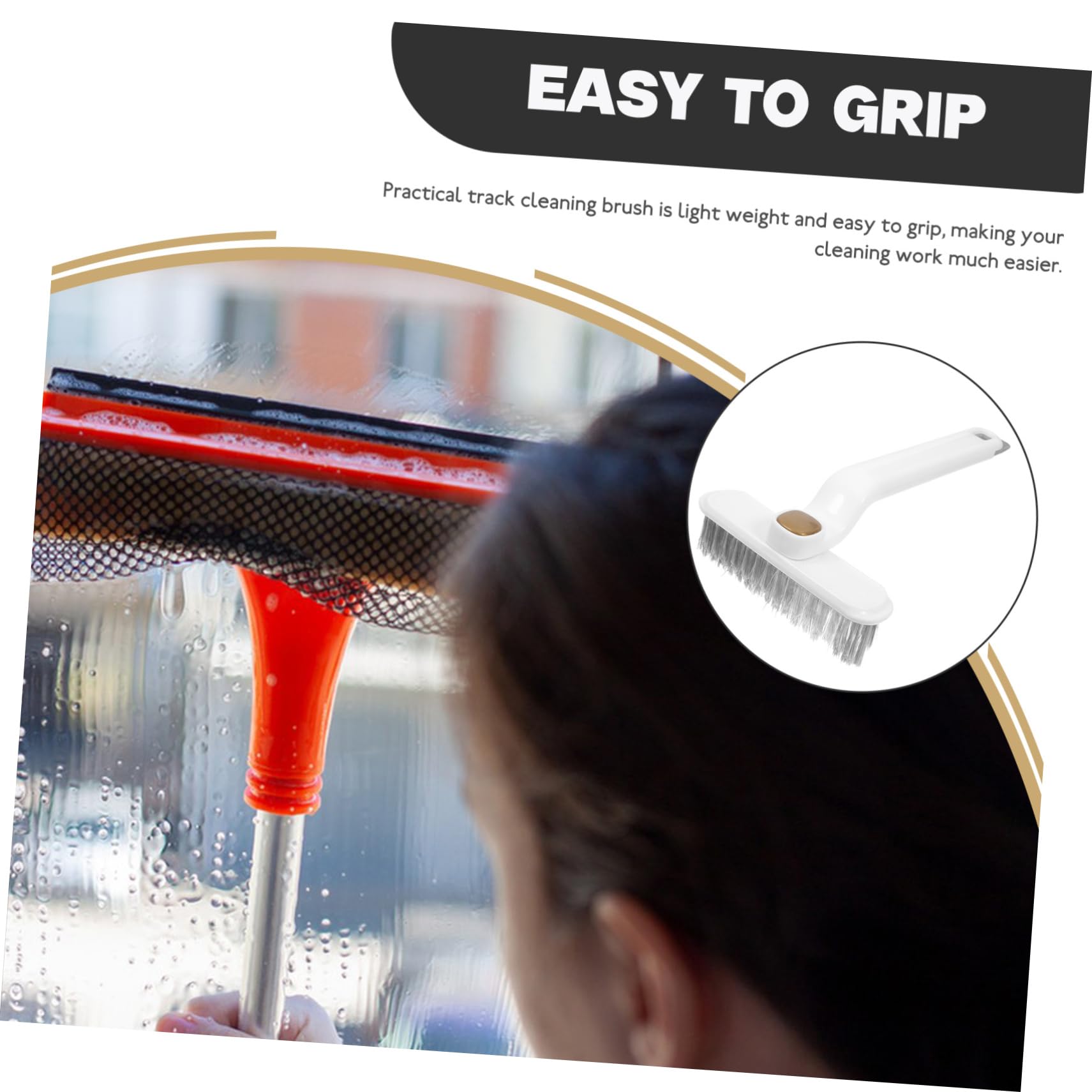 Alipis 2 Pack Window Groove Brush Rotating Cleaning Brush for Gaps Sliding Door Track Portable