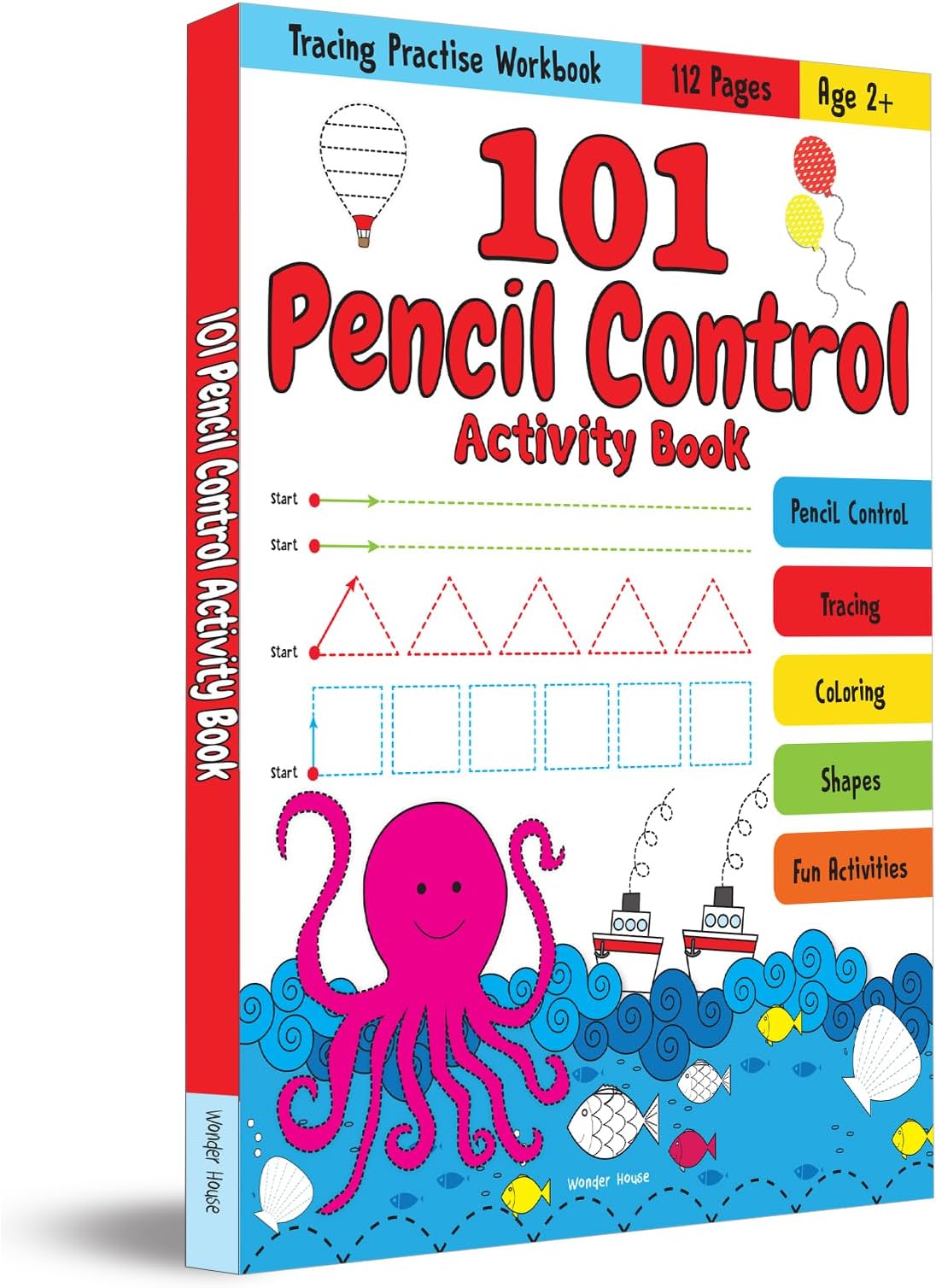101 Pencil Control Activity Book For Kids: Tracing Practise Book Age 2+