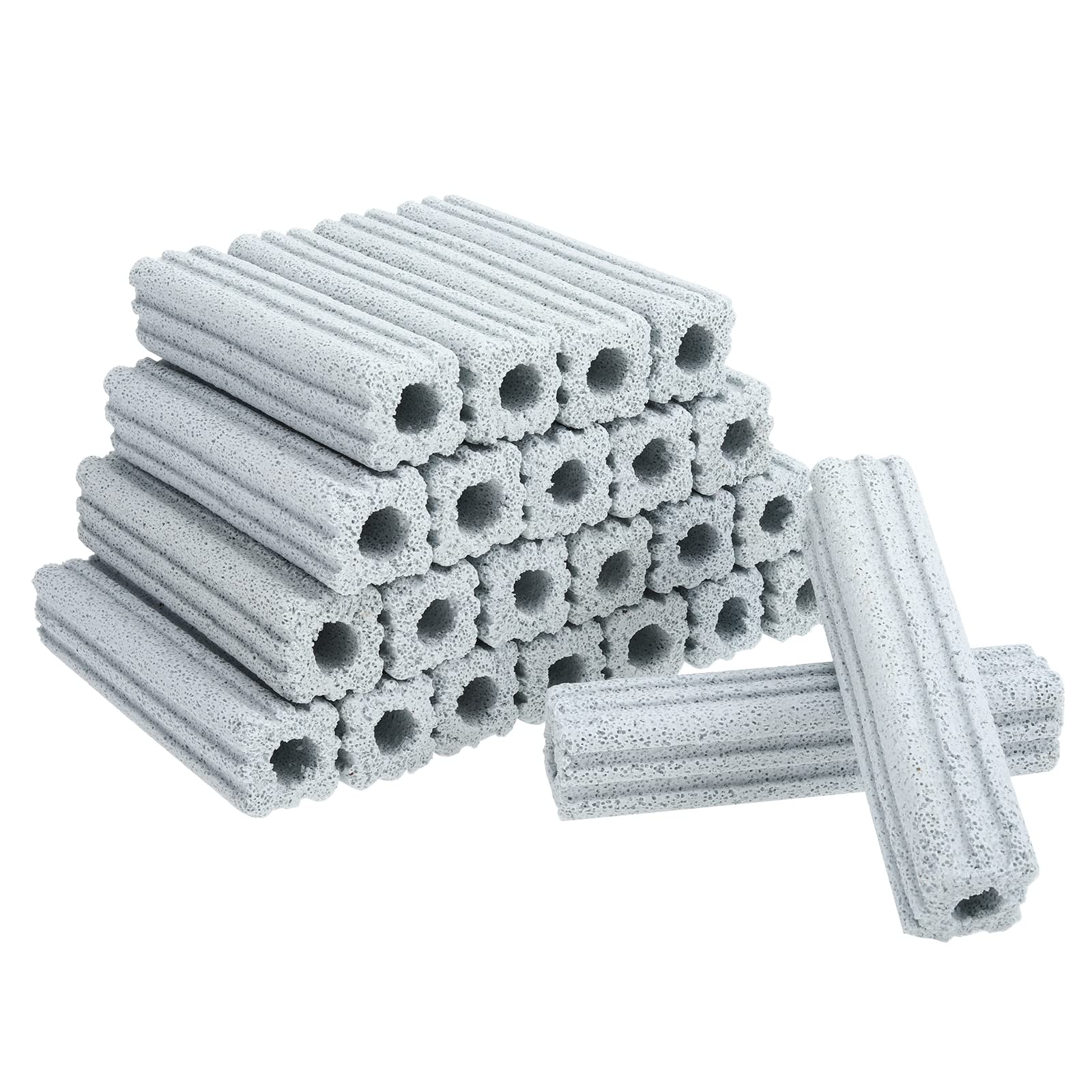 RealPlus Ceramic Bio Filter Media for Aquarium Sump Canister Pond Fish Tank, Vast Surface Area (6.2" Length / 24pcs)