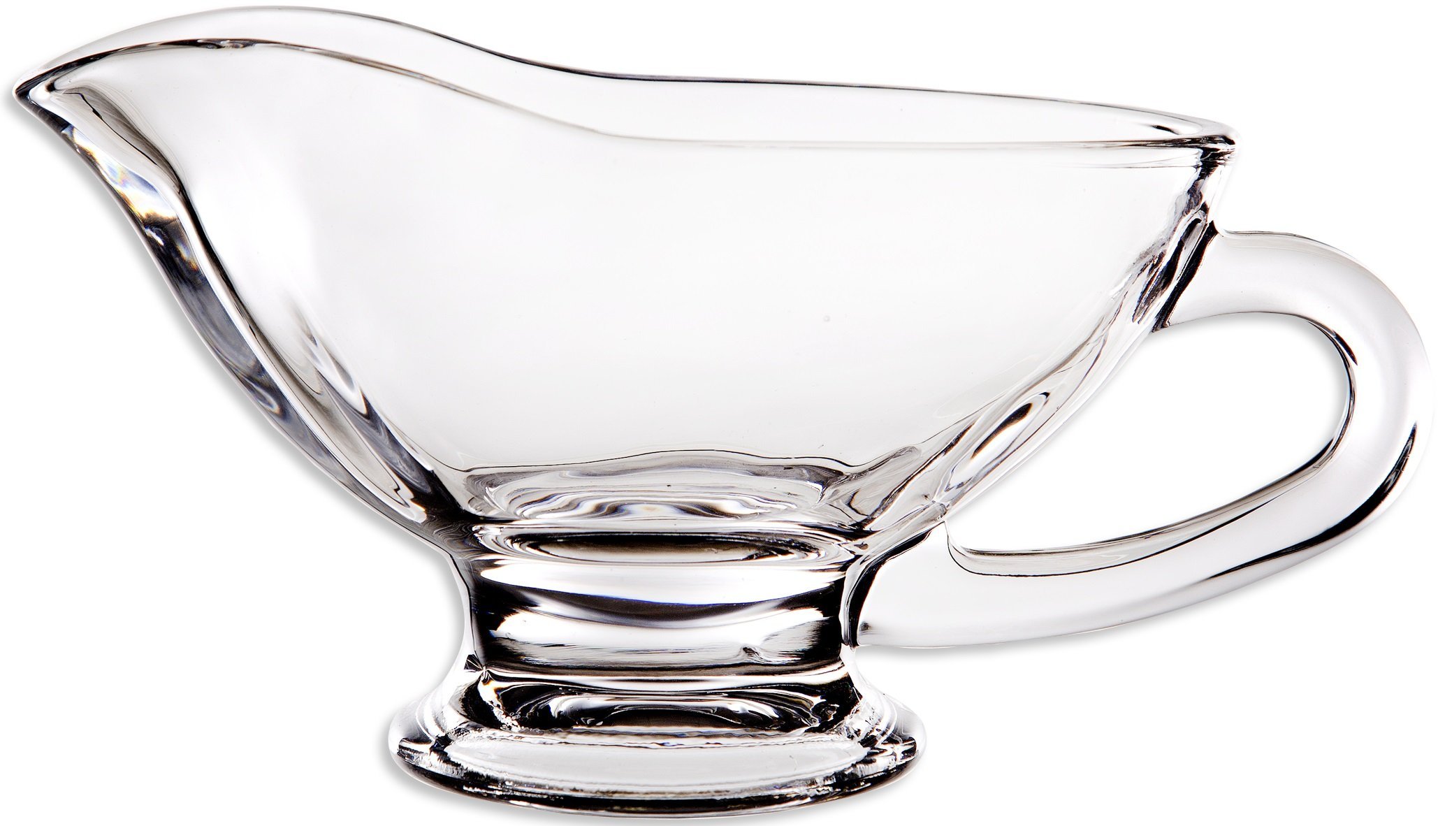 Circleware Saucy Glass Gravy Dish with Handle, 10 oz, Clear