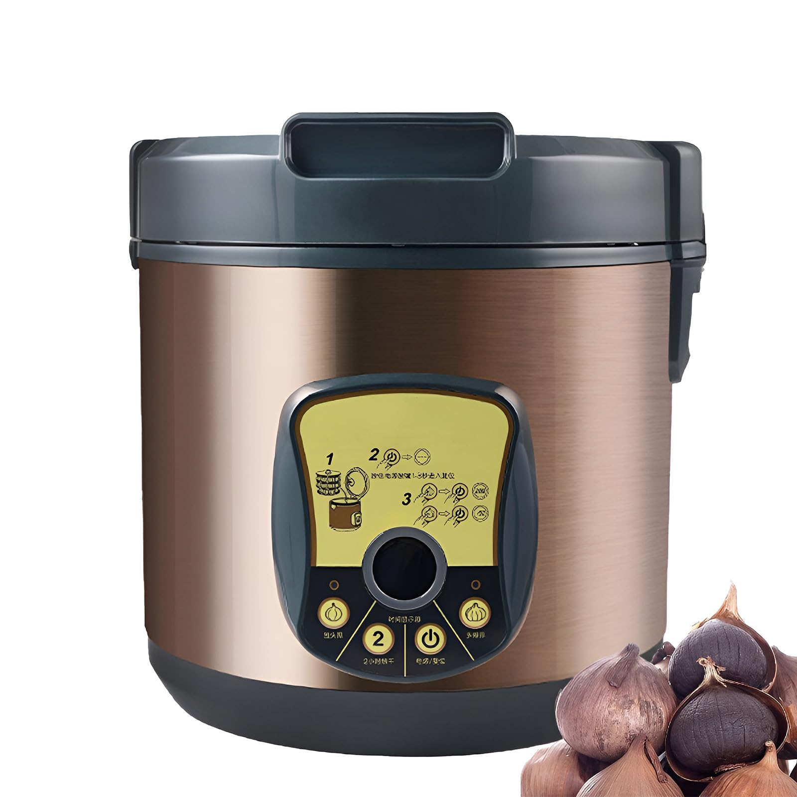 Fermentatore per aglio nero da 5 litri, scatola elettrica per fermento di aglio nero, controllo intelligente della temperatura e del tempo, funzione di memoria di spegnimento