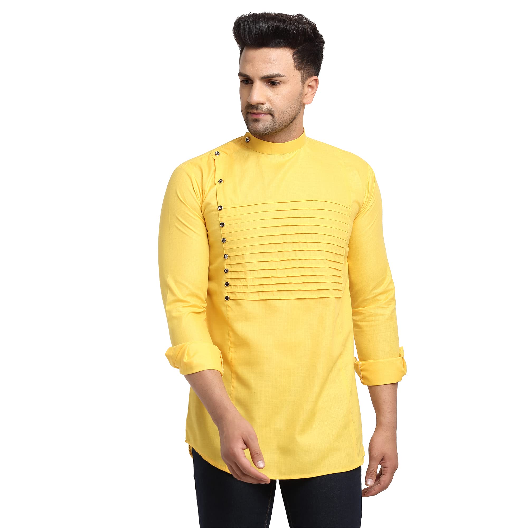 abh lifestyle Men's Rich Cotton Blind Short Kurta-picture-26