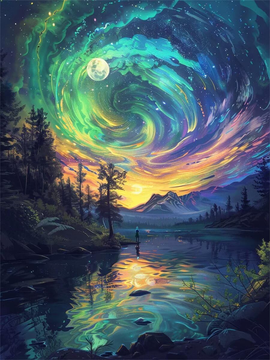Peinture diamant 5d complet paysage de grande taille 70x90cm