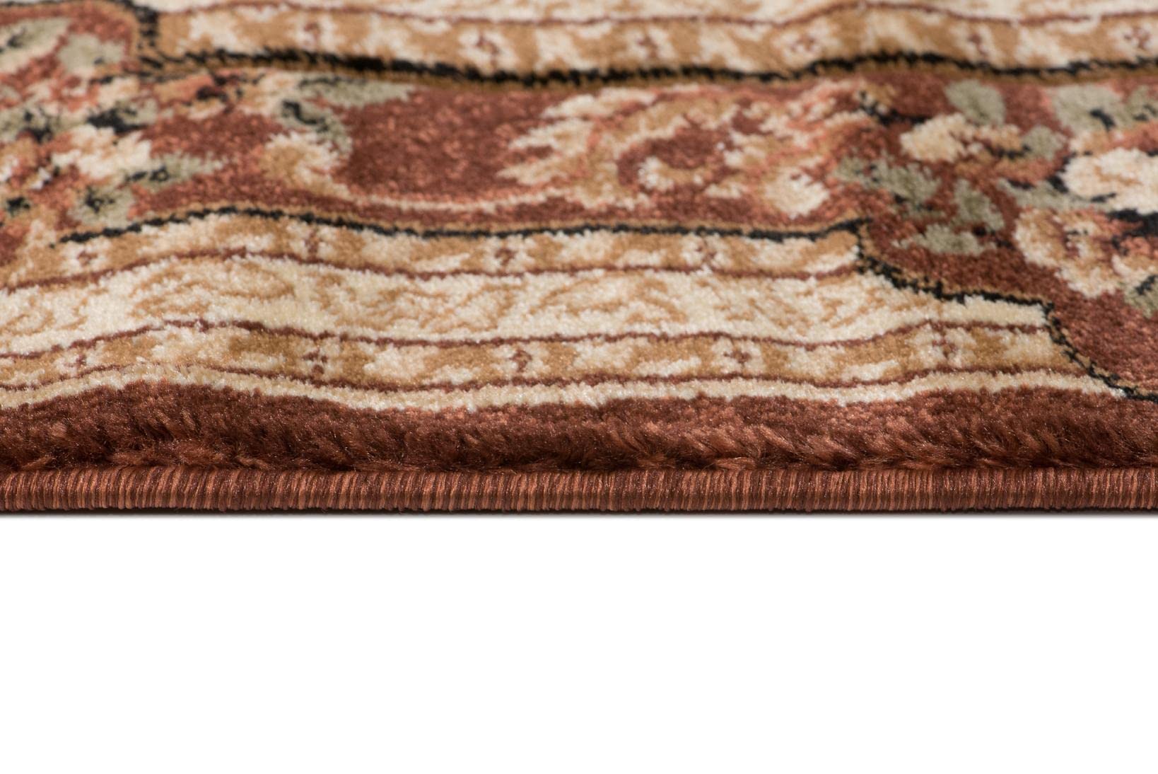 Mazovia Tappeto Salotto Moderno Pelo Corto - Tappeti Moderni Soggiorno - Tappeti Camera da Letto - Tappeti Salotto Grandi Dimesnioni - Motivo Orientale - Marrone - 120x170 cm