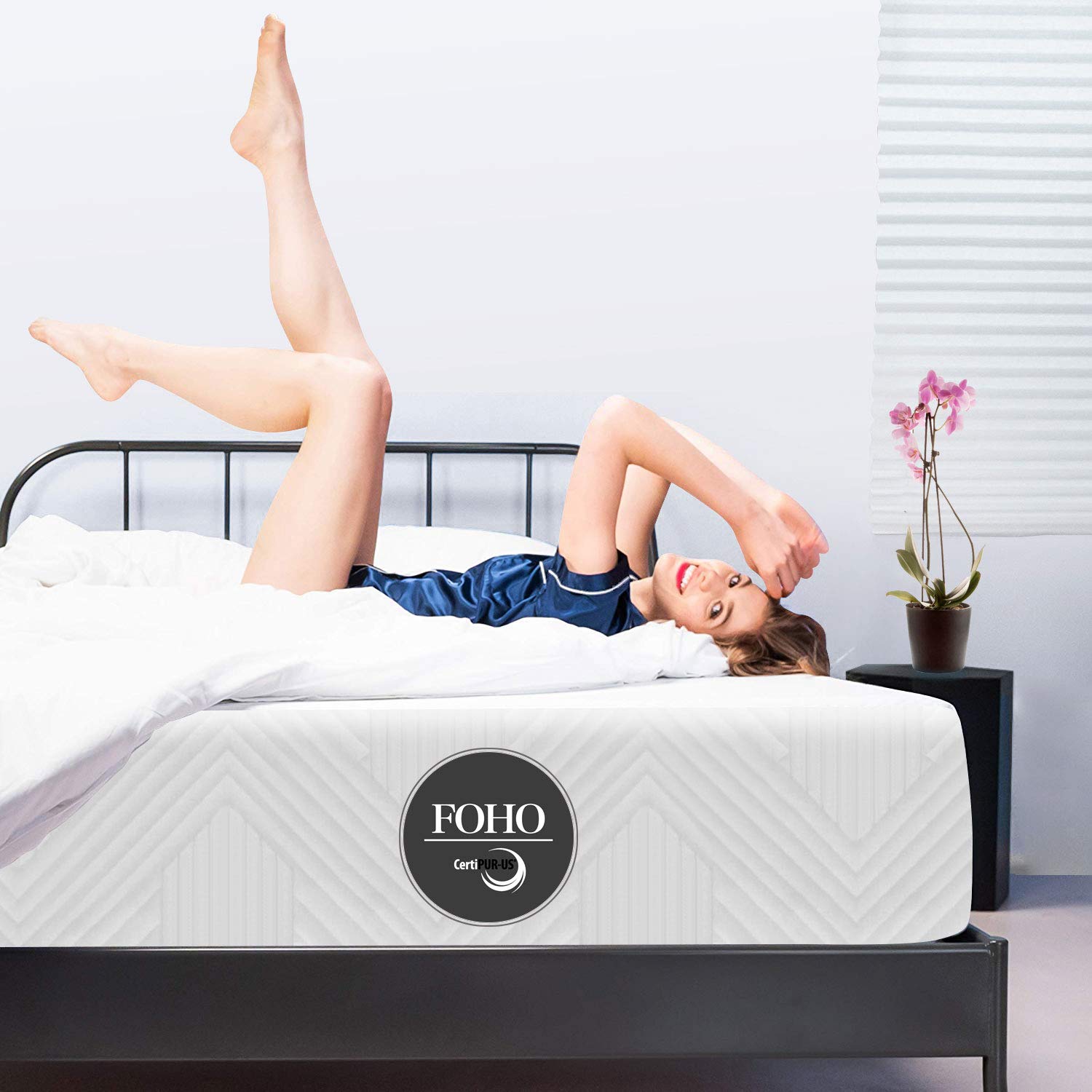 Queen Mattress 10 inch, Foho Gel Memory Foam Mattress in a Box, Medium Firm Feel, Sleep Cooler, Sleep Supportive, Comfy Body Support with Pressure Relief, CertiPUR-US Certified Foam Bed Mattress